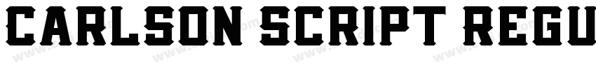 Carlson script Regul字体转换
